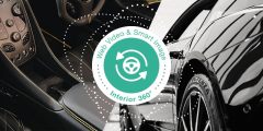 Web video and smart image, interior 360 logo, interior and exterior of a sports car featured in the background
